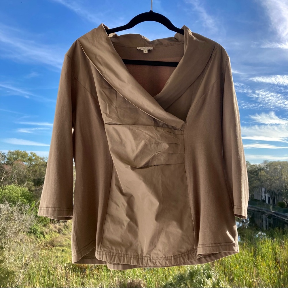 GINA LAURA Vintage collection Top/blouse Gray Size:L